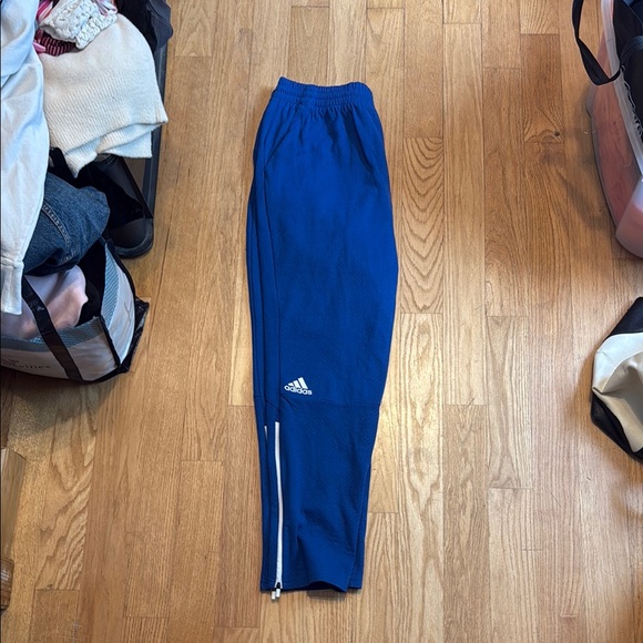 Adidas Blue Joggers with Sporty Side Stripes - Picture 1 of 2